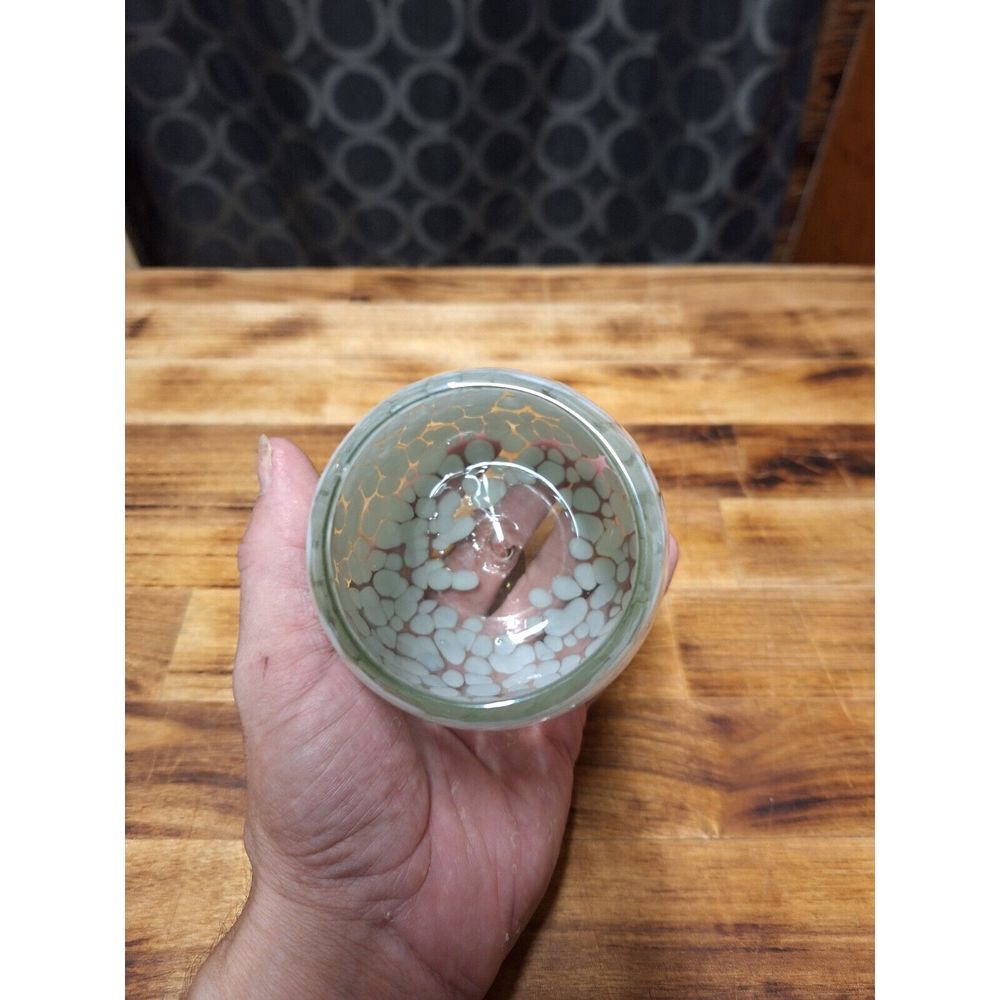 RACHEL ROY Iridescent Pink Luster‎ Leopard Stemless Wine Glass NEW - Picture 10 of 10